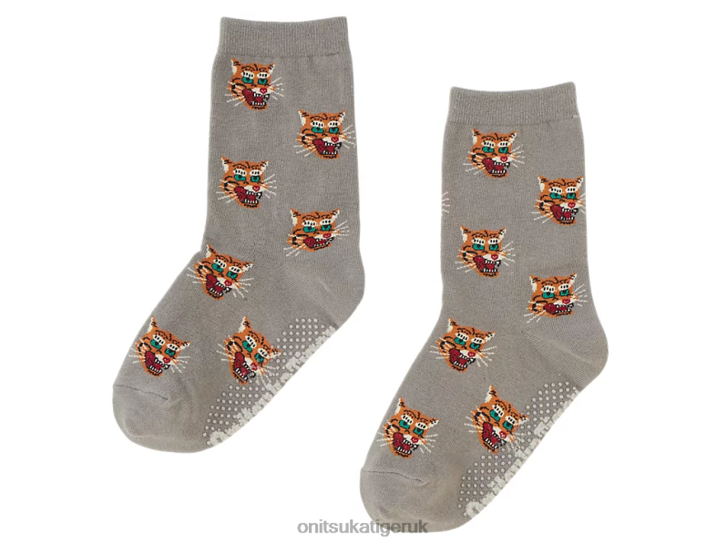 Kids SOCKS XTBPR666 Accessories Onitsuka Tiger Heather Grey