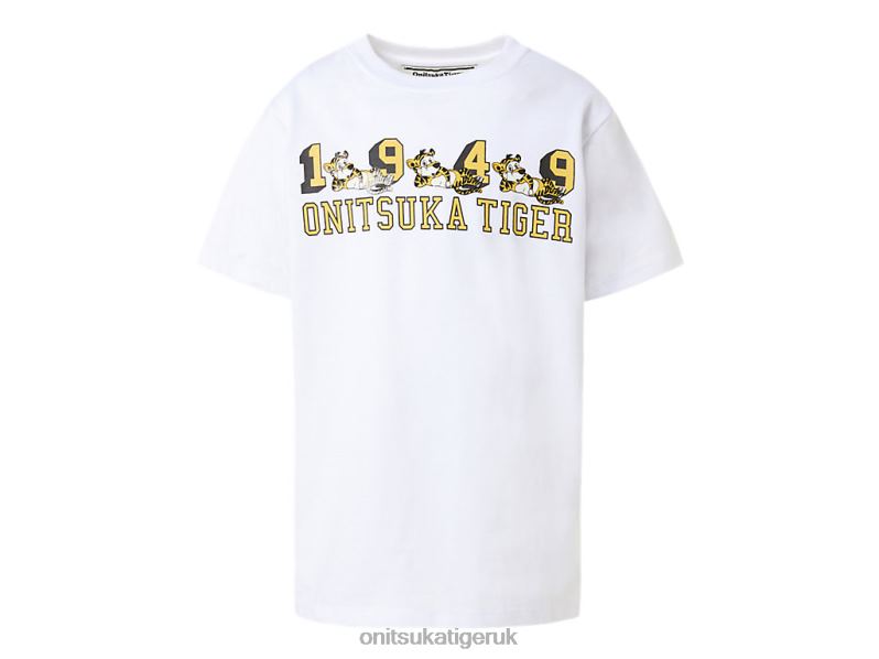 Kids GRAPHIC TEE XTBPR675 Clothing Onitsuka Tiger Real White