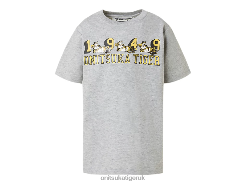 Kids GRAPHIC TEE XTBPR678 Clothing Onitsuka Tiger Feather Grey