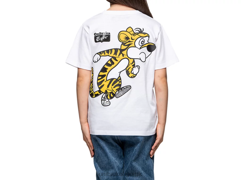 Kids GRAPHIC TEE XTBPR679 Clothing Onitsuka Tiger Real White