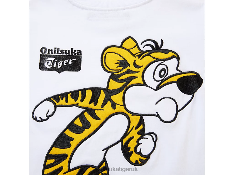 Kids GRAPHIC TEE XTBPR679 Clothing Onitsuka Tiger Real White