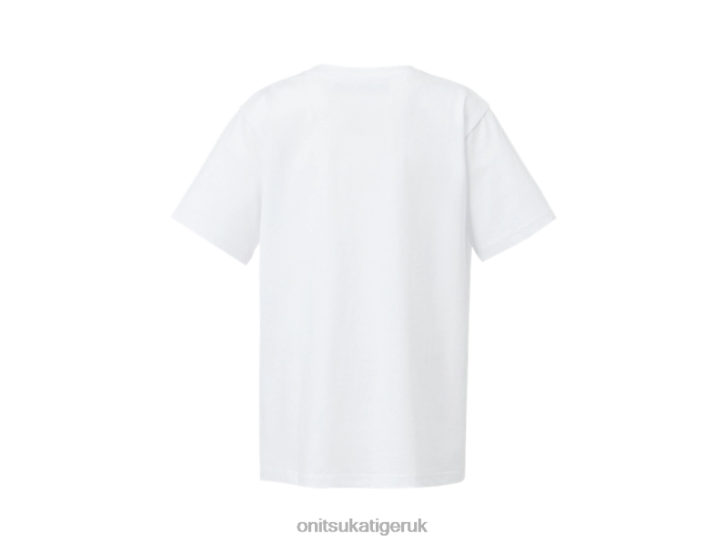 Kids LOGO GRAPHIC T XTBPR659 Clothing Onitsuka Tiger White/Gold