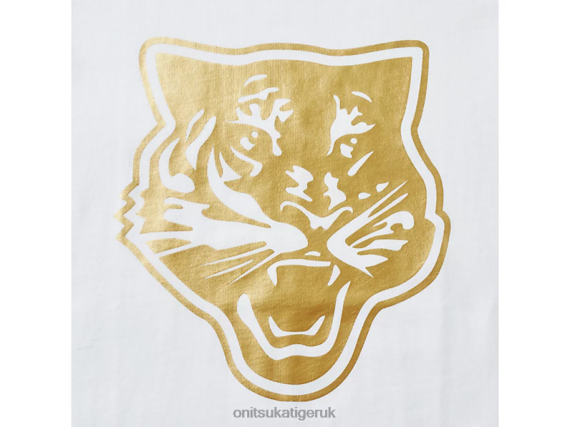 Kids LOGO GRAPHIC T XTBPR659 Clothing Onitsuka Tiger White/Gold