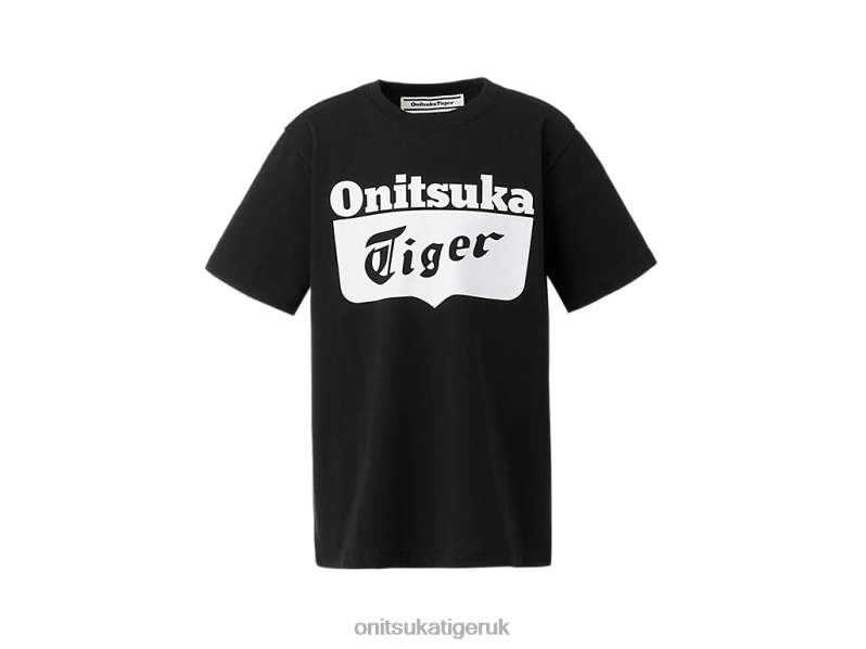 Kids LOGO TEE XTBPR661 Clothing Onitsuka Tiger Black/White
