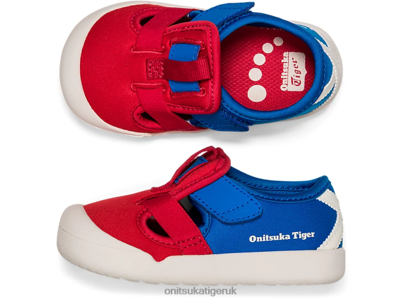 Kids MEXICO 66 SANDAL XTBPR657 Shoes Onitsuka Tiger Classic Red/Directoire Blue