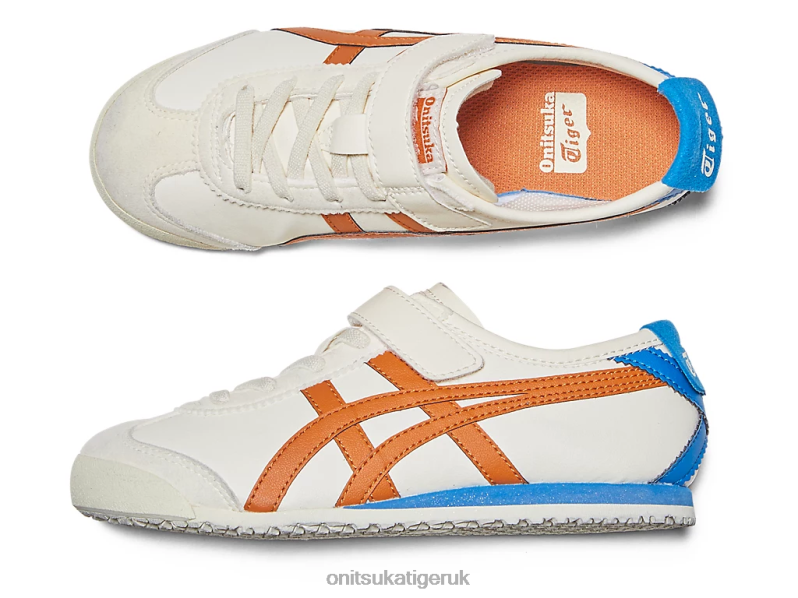 Kids MEXICO 66 XTBPR618 Shoes Onitsuka Tiger Cream/Rust Orange