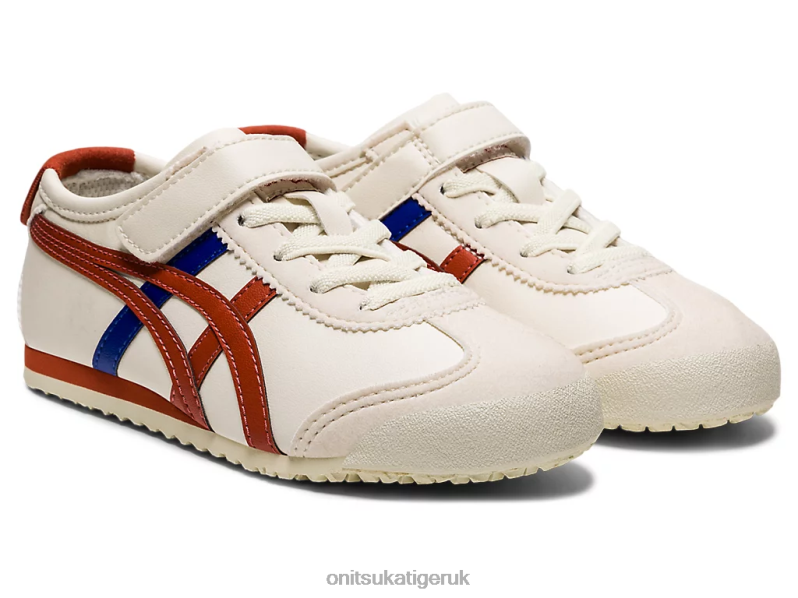 Kids MEXICO 66 XTBPR641 Shoes Onitsuka Tiger Birch/Rust Red