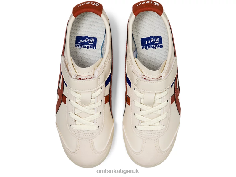 Kids MEXICO 66 XTBPR641 Shoes Onitsuka Tiger Birch/Rust Red