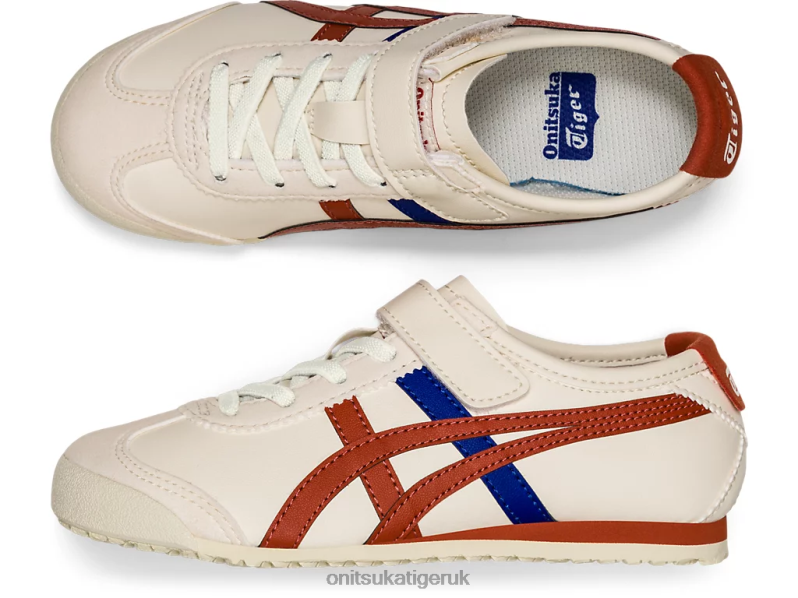 Kids MEXICO 66 XTBPR641 Shoes Onitsuka Tiger Birch/Rust Red