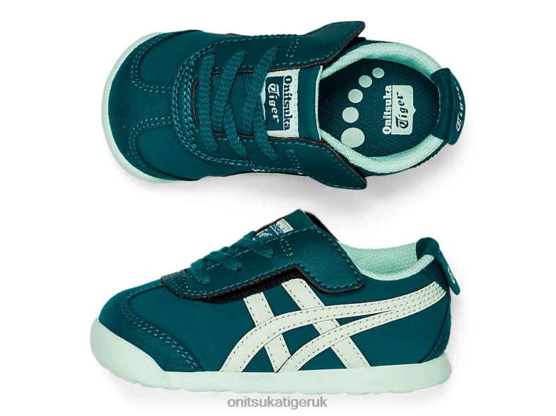 Kids MEXICO 66 XTBPR643 Shoes Onitsuka Tiger Velvet Pine/Mint Tint