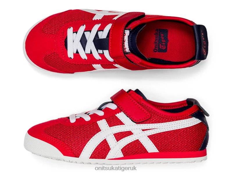 Kids MEXICO 66 XTBPR645 Shoes Onitsuka Tiger Classic Red/White