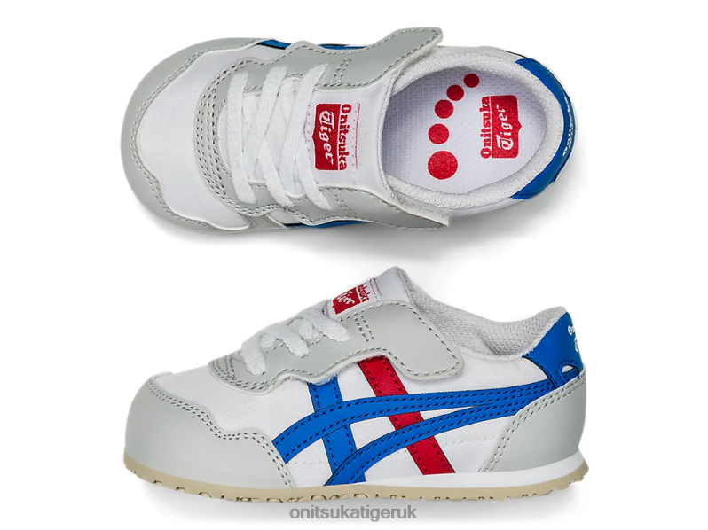 Kids SERRANO XTBPR629 Shoes Onitsuka Tiger White/Directoire Blue