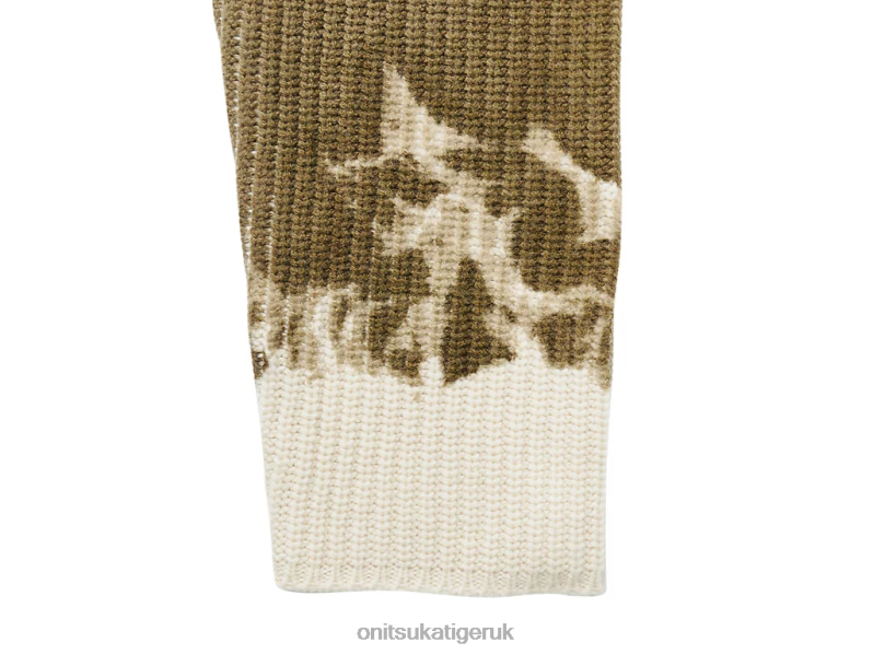 Men KNIT TOP XTBPR428 Clothing Onitsuka Tiger Khaki/White