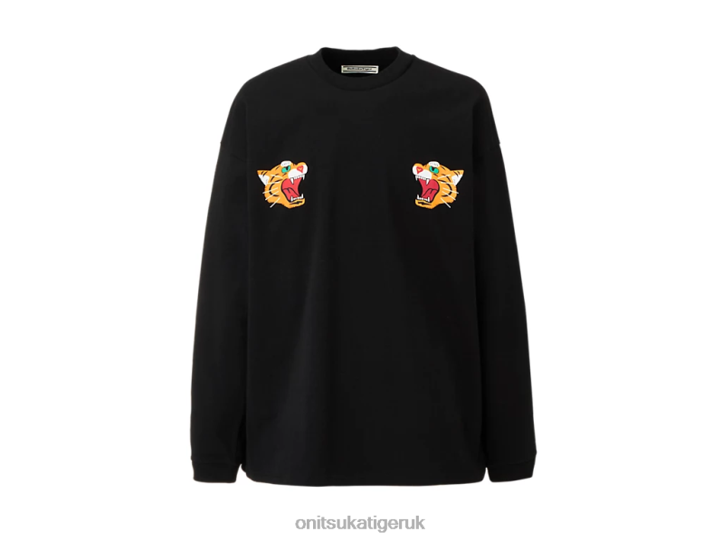 Men LS GRAPHIC TEE XTBPR431 Clothing Onitsuka Tiger Black