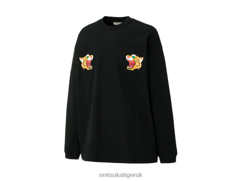 Men LS GRAPHIC TEE XTBPR431 Clothing Onitsuka Tiger Black