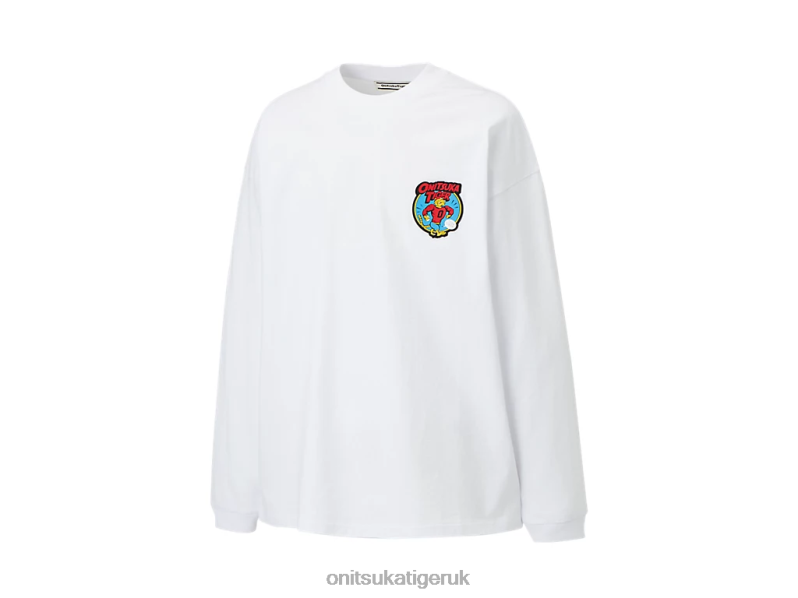Men LS GRAPHIC TEE XTBPR440 Clothing Onitsuka Tiger White