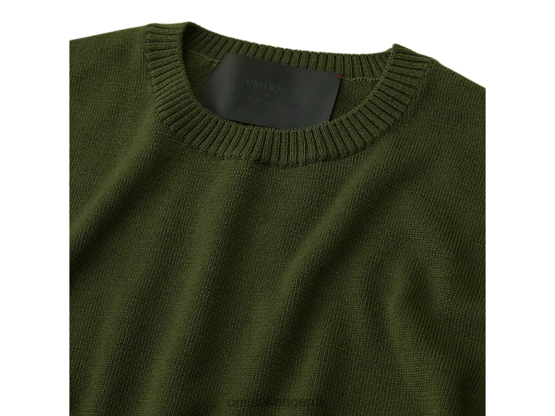 Men LS KNIT TOP XTBPR372 Clothing Onitsuka Tiger Khaki