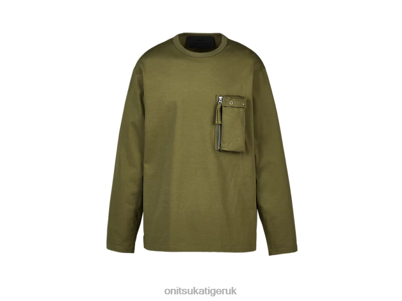 Men LS TEE XTBPR375 Clothing Onitsuka Tiger Khaki