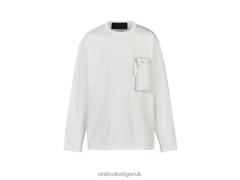 Men LS TEE XTBPR381 Clothing Onitsuka Tiger White