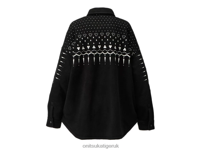 Men OVERSIZED SHIRT XTBPR448 Clothing Onitsuka Tiger Black/White