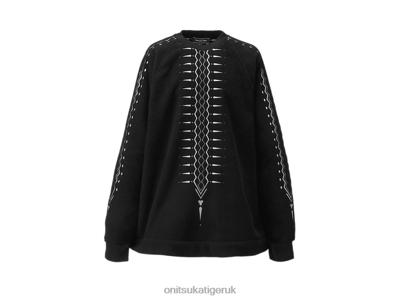 Men OVERSIZED TOP XTBPR429 Clothing Onitsuka Tiger Black/White