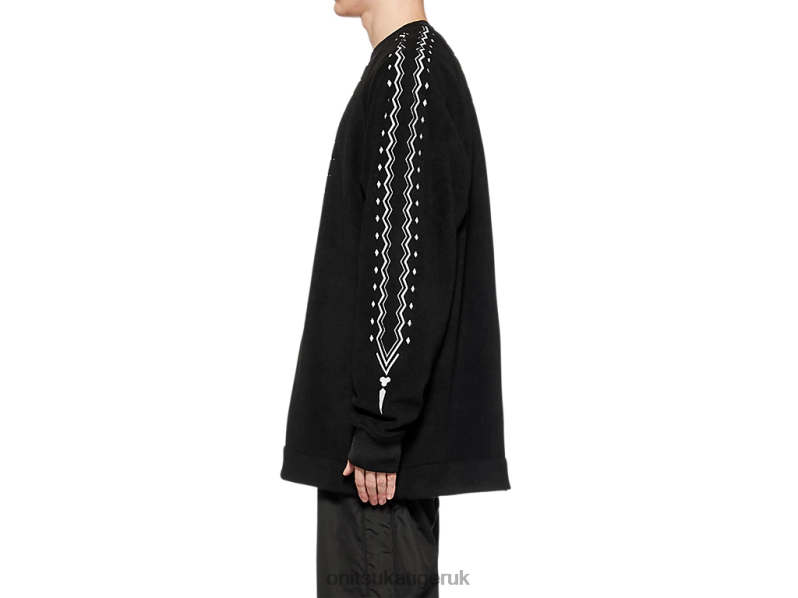 Men OVERSIZED TOP XTBPR429 Clothing Onitsuka Tiger Black/White