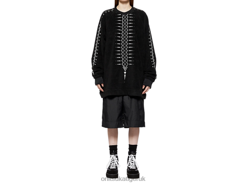 Men OVERSIZED TOP XTBPR429 Clothing Onitsuka Tiger Black/White