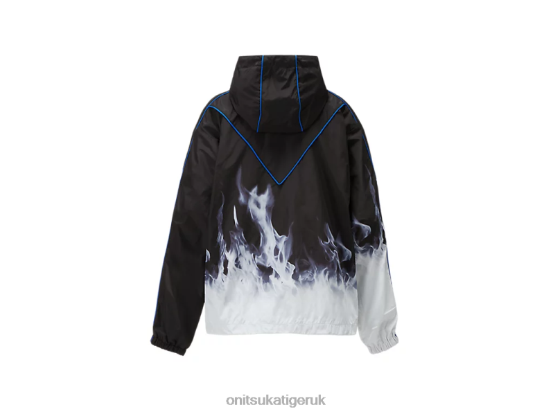 Men P TRACK BLOUSON XTBPR461 Clothing Onitsuka Tiger Black/Blue