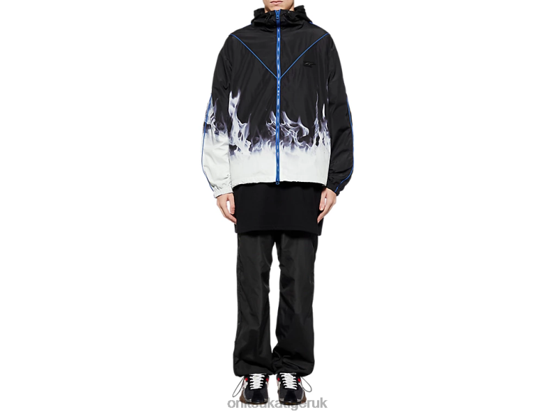 Men P TRACK BLOUSON XTBPR461 Clothing Onitsuka Tiger Black/Blue