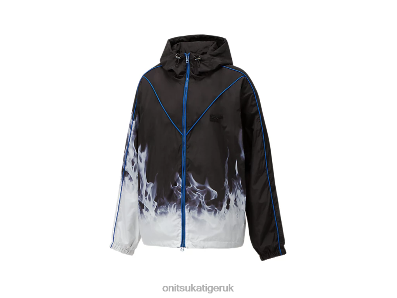 Men P TRACK BLOUSON XTBPR461 Clothing Onitsuka Tiger Black/Blue