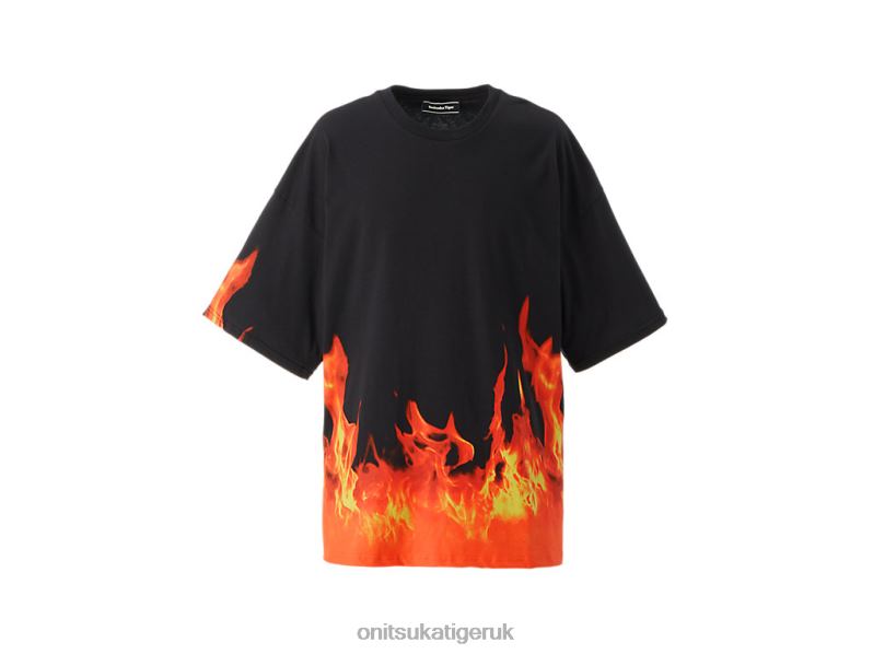 Men SS GRAPHIC TEE XTBPR465 Clothing Onitsuka Tiger Black/Orange