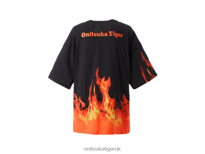 Men SS GRAPHIC TEE XTBPR465 Clothing Onitsuka Tiger Black/Orange