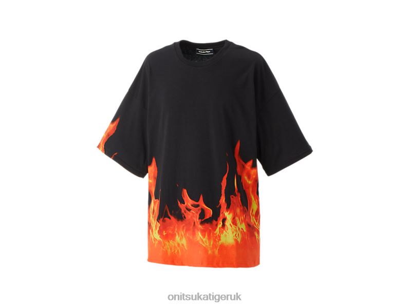 Men SS GRAPHIC TEE XTBPR465 Clothing Onitsuka Tiger Black/Orange