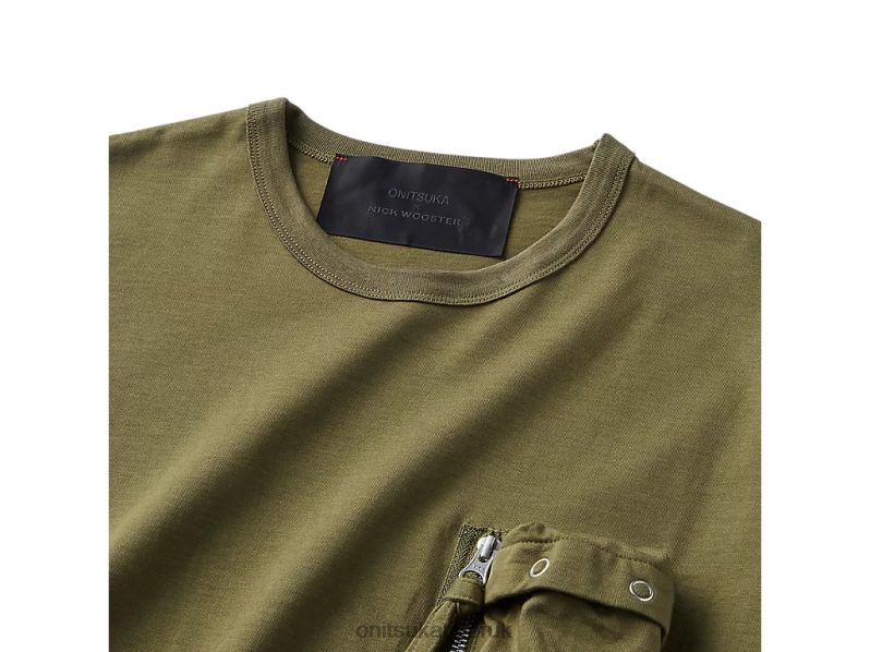 Men SS TEE XTBPR374 Clothing Onitsuka Tiger Khaki