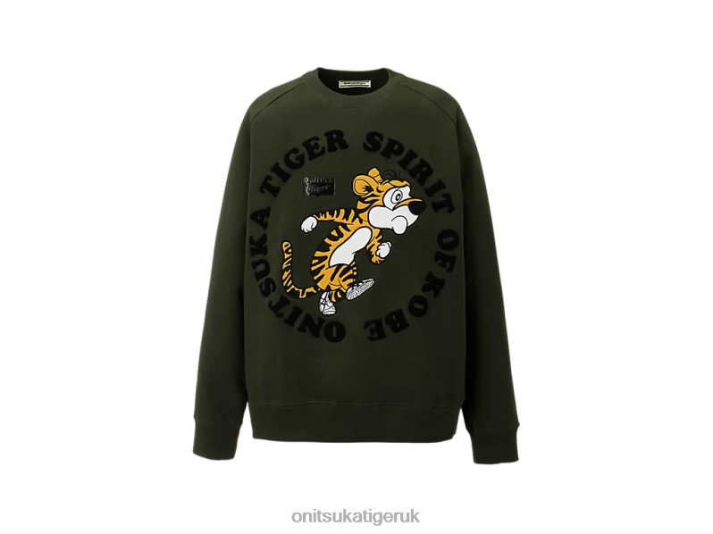 Men SWEAT TOP XTBPR450 Clothing Onitsuka Tiger Khaki