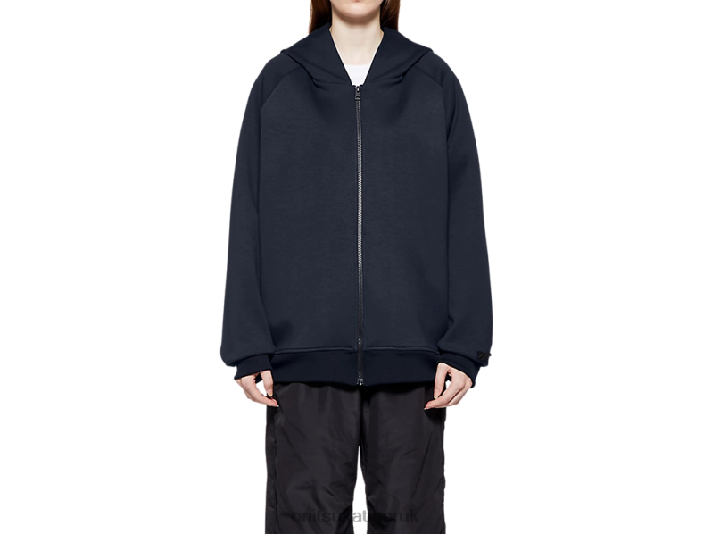 Men ZIP UP HOODIE XTBPR457 Clothing Onitsuka Tiger Navy