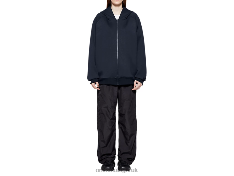 Men ZIP UP HOODIE XTBPR457 Clothing Onitsuka Tiger Navy