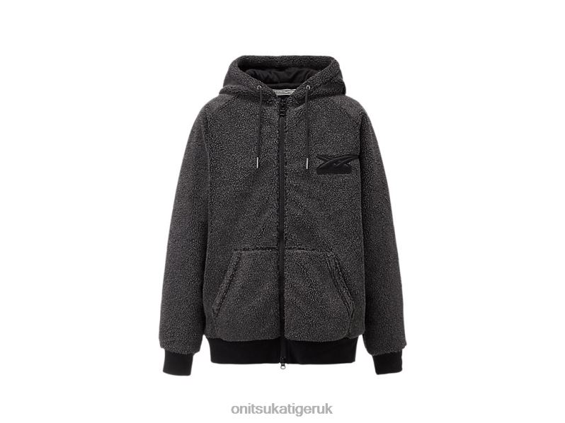 Men ZIP-UP HOODIE XTBPR466 Clothing Onitsuka Tiger Black