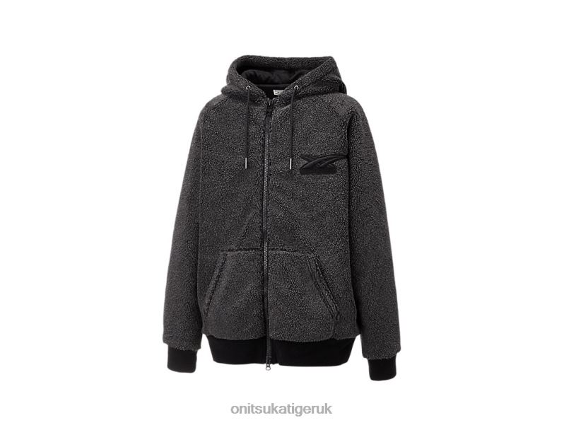 Men ZIP-UP HOODIE XTBPR466 Clothing Onitsuka Tiger Black