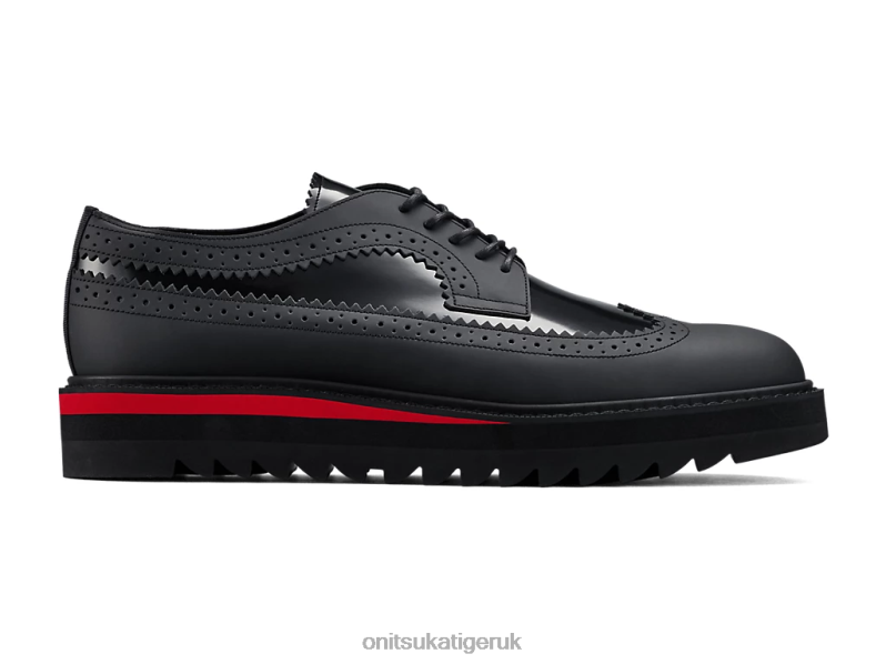 Men BROGUE XTBPR371 Shoes Onitsuka Tiger Black/Classic Red