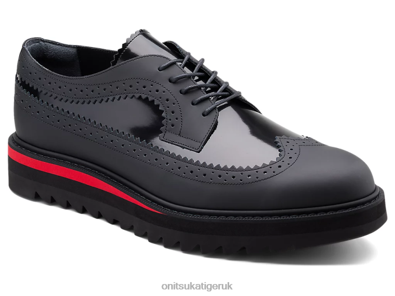 Men BROGUE XTBPR371 Shoes Onitsuka Tiger Black/Classic Red