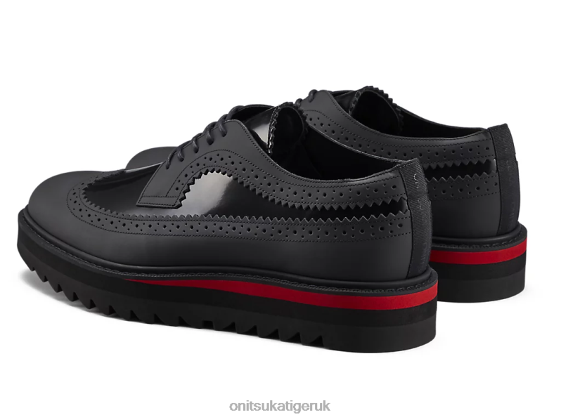 Men BROGUE XTBPR371 Shoes Onitsuka Tiger Black/Classic Red