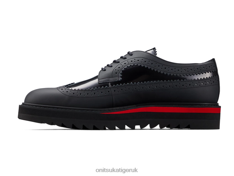 Men BROGUE XTBPR371 Shoes Onitsuka Tiger Black/Classic Red