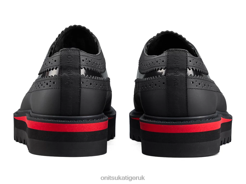 Men BROGUE XTBPR371 Shoes Onitsuka Tiger Black/Classic Red