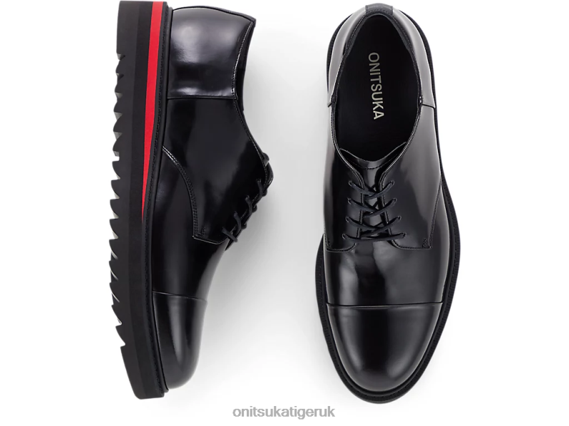 Men DERBY XTBPR220 Shoes Onitsuka Tiger Black/Classic Red