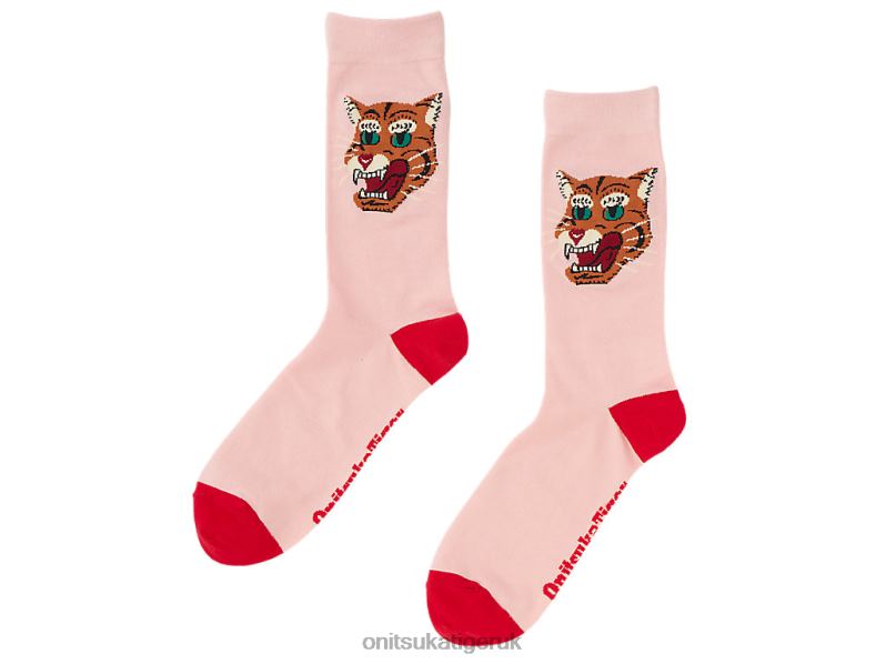 Unisex MIDDLE SOCKS XTBPR490 Accessories Onitsuka Tiger Light Pink