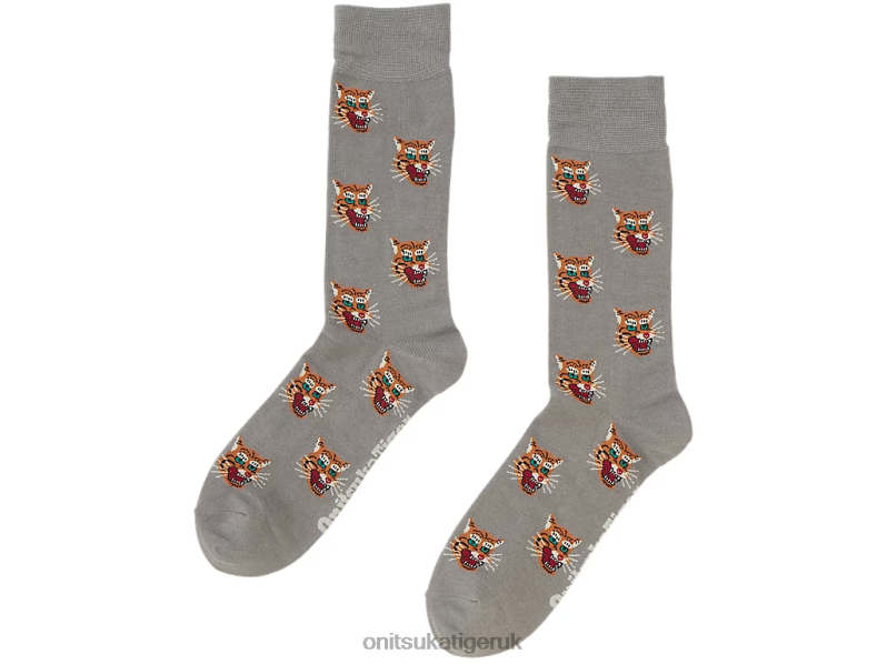 Unisex MIDDLE SOCKS XTBPR501 Accessories Onitsuka Tiger Heather Grey