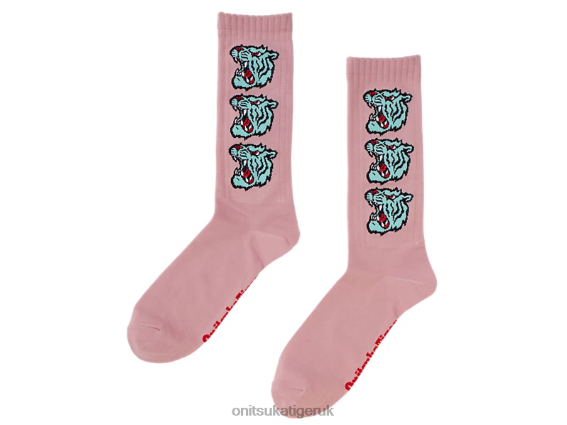Unisex MIDDLE SOCKS XTBPR506 Accessories Onitsuka Tiger Light Pink