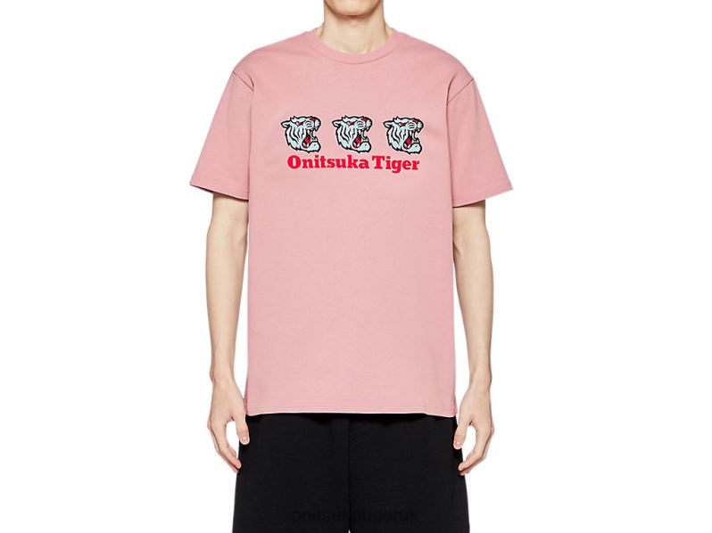 Unisex GRAPHIC TEE XTBPR391 Clothing Onitsuka Tiger Light Pink