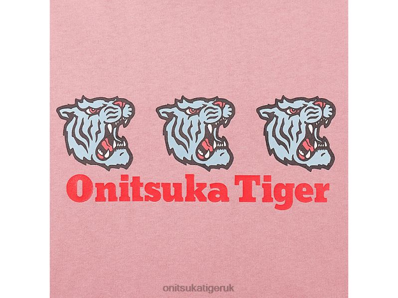 Unisex GRAPHIC TEE XTBPR391 Clothing Onitsuka Tiger Light Pink